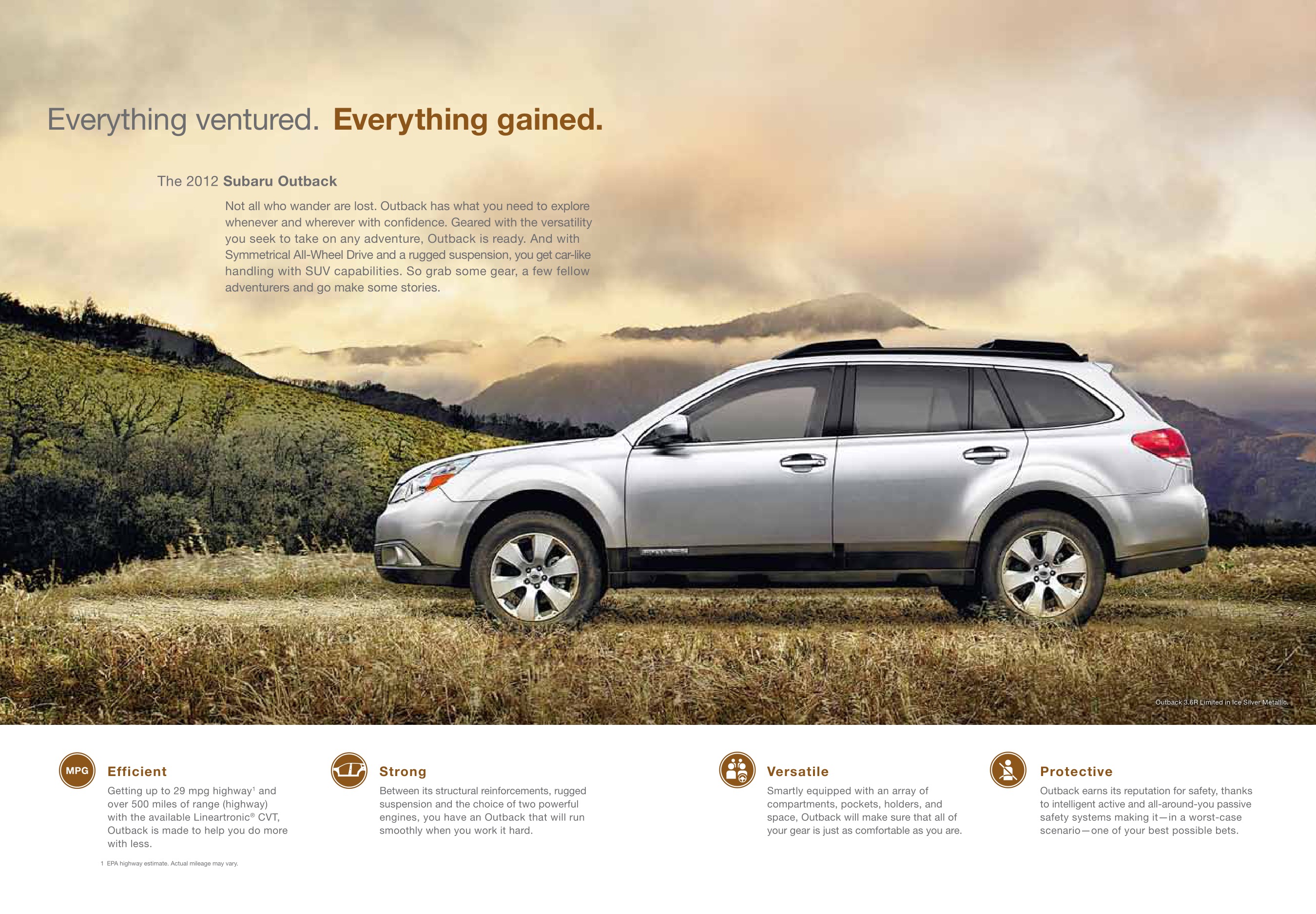 2012 Subaru Outback Brochure Page 2